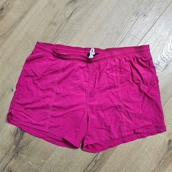 Vtg Jantzen Sport Magenta Pink Nylon Lined Swim Trunks Shorts Beach Sun L GUC - Picture 1 of 6